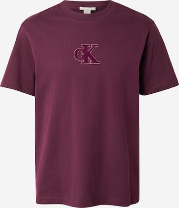 Calvin Klein Jeans T-Shirt in Lila: Vorderseite