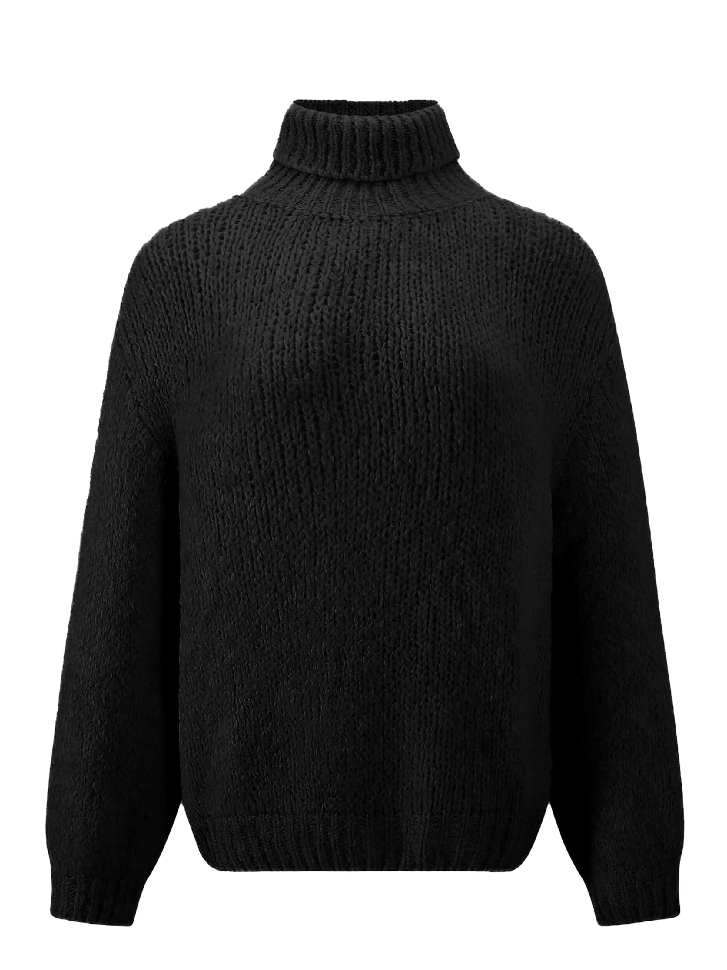 SASSYCLASSY Oversized Sweater in Black: front