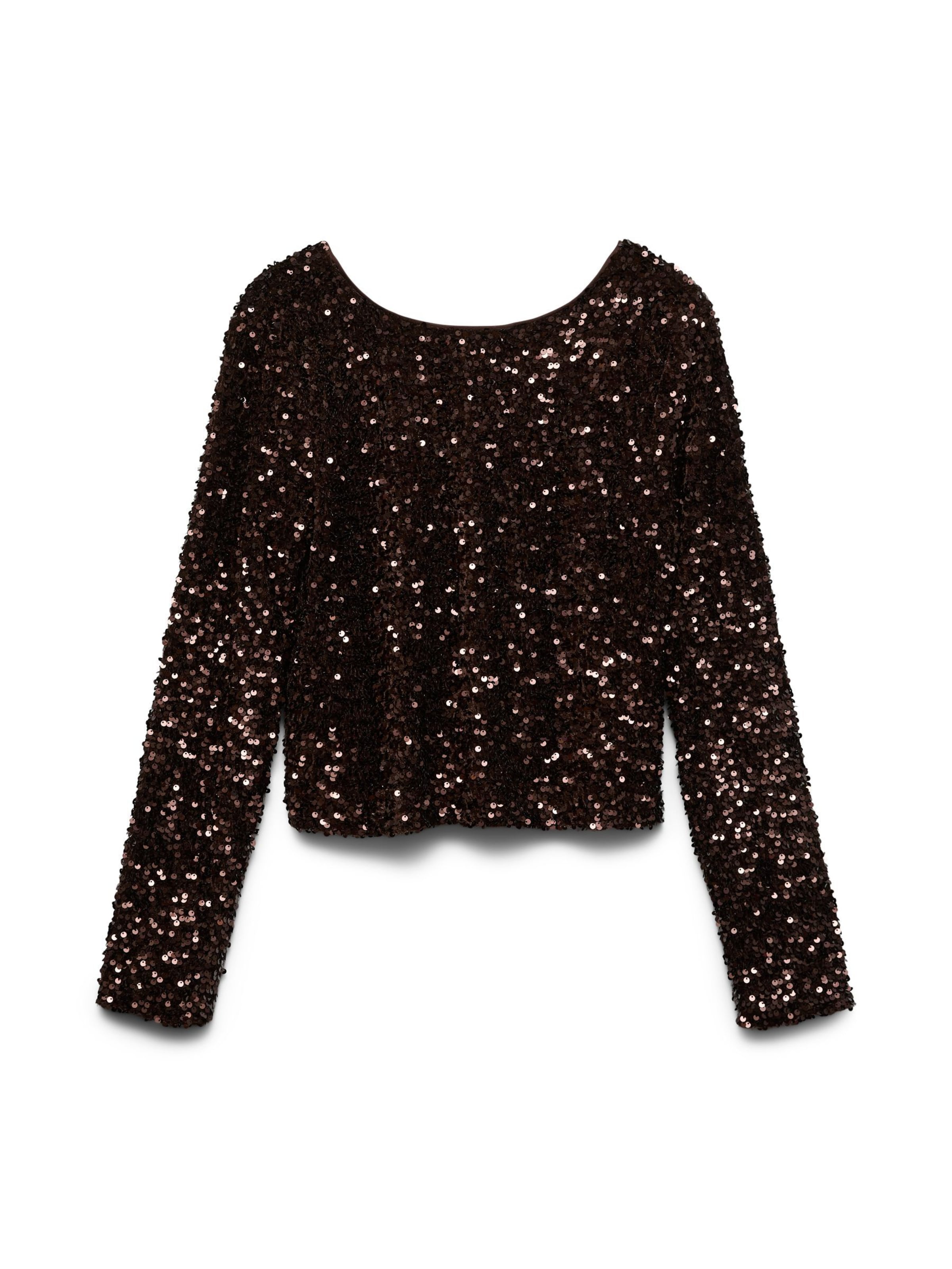 VERO MODA - Camiseta 'LAILA' en marrón: frente