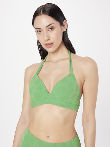 LingaDore Triangle Bikini Top in Green: front