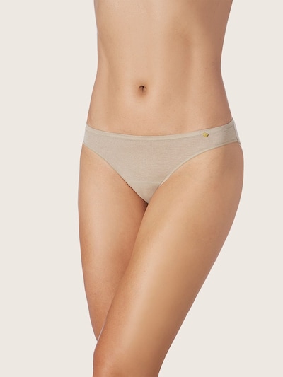 zd ZERO DEFECTS Culotte 'Venus soy fiber low waist panty' en beige, Vue avec produit