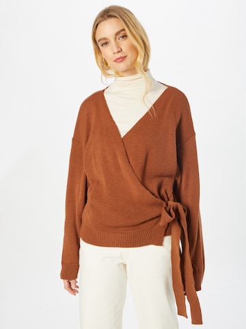 Femme Luxe Sweater 'RENEE' in Brown: front