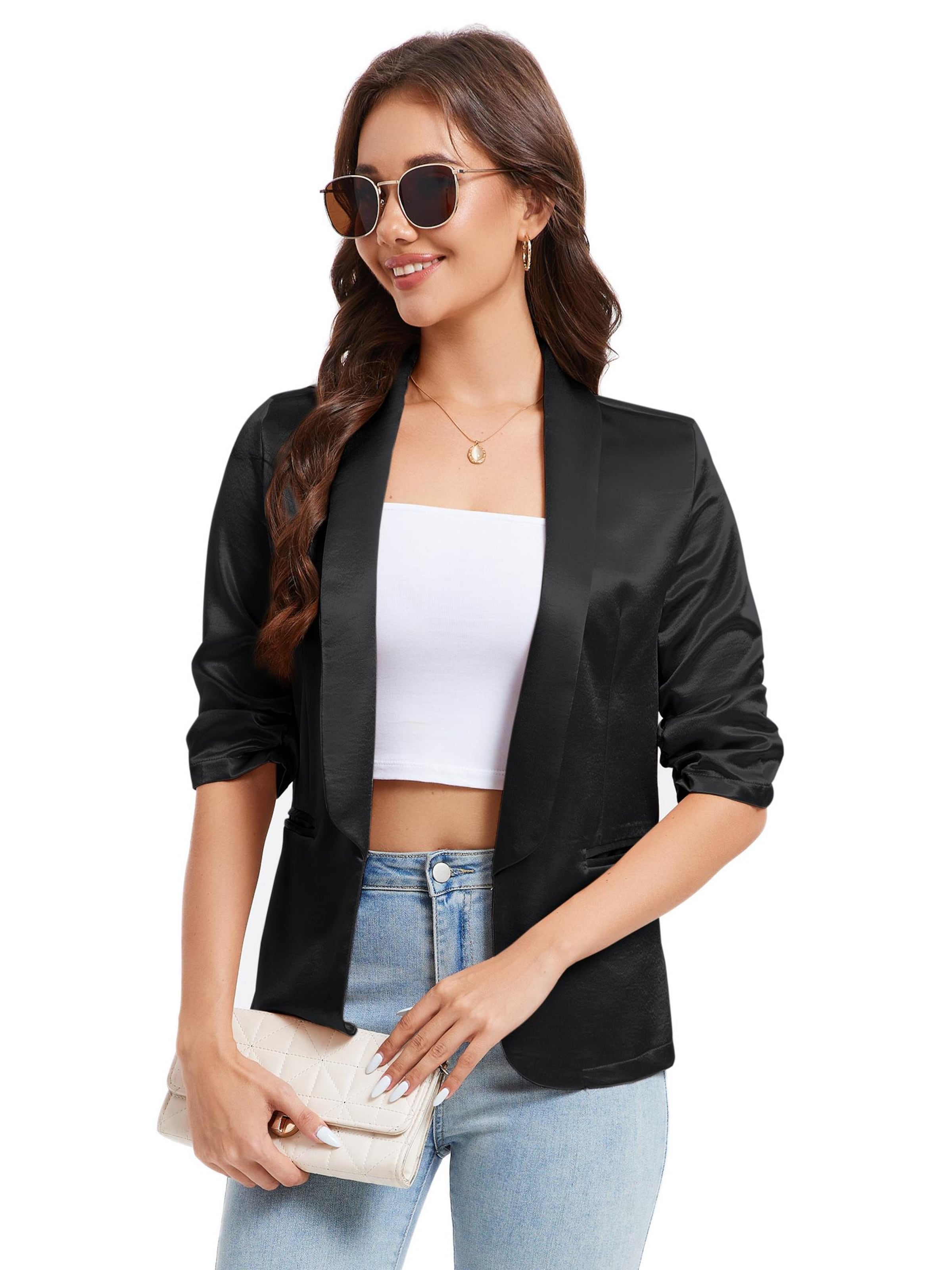 Yesfashion Blazer in Black: front