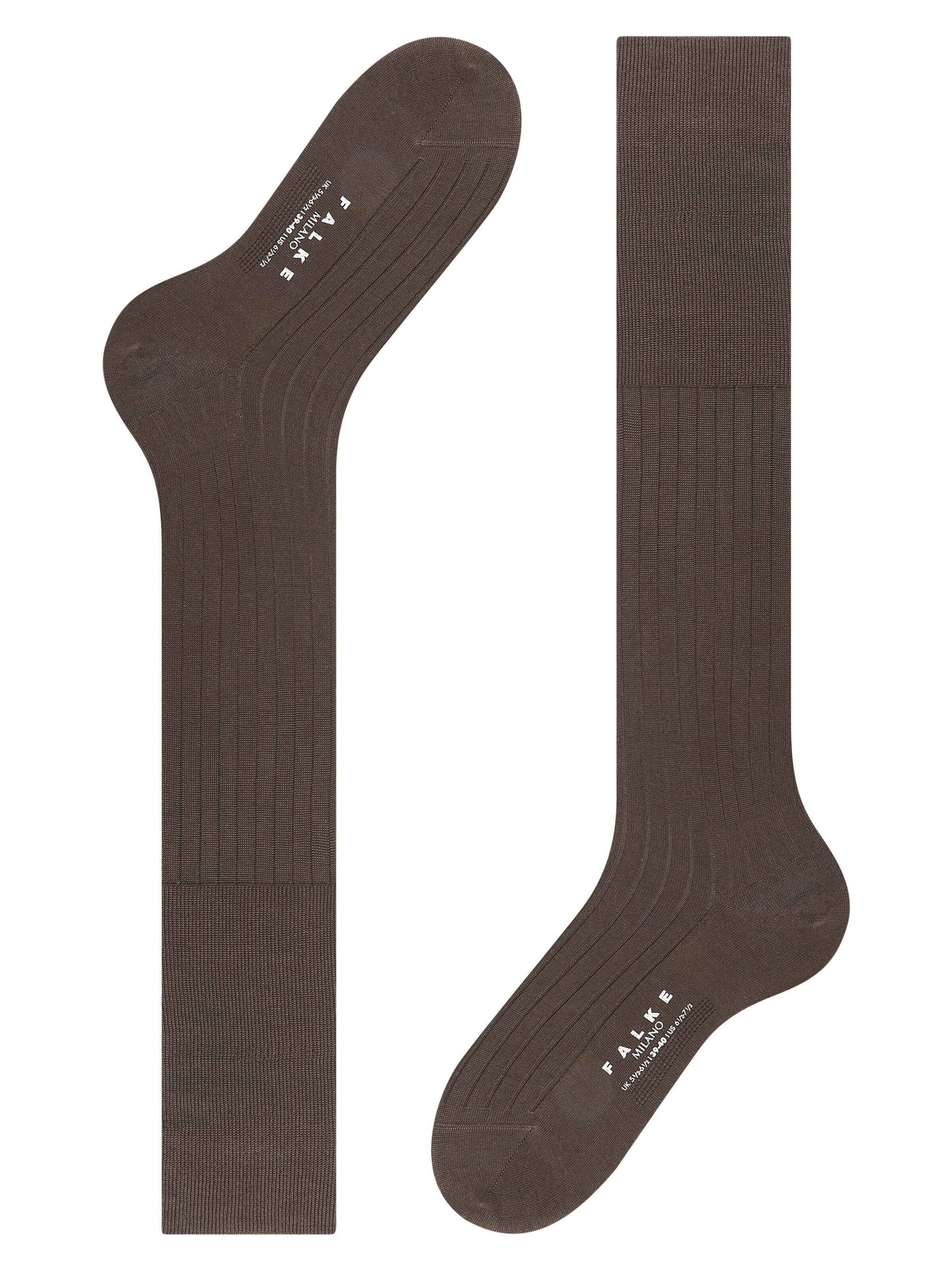 FALKE Knee High Socks 'Milano' in Brown