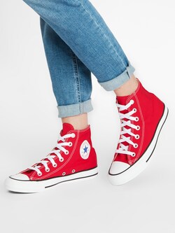 CONVERSE Kotníkové tenisky 'Chuck Taylor All Star Hi' - červená / bílá