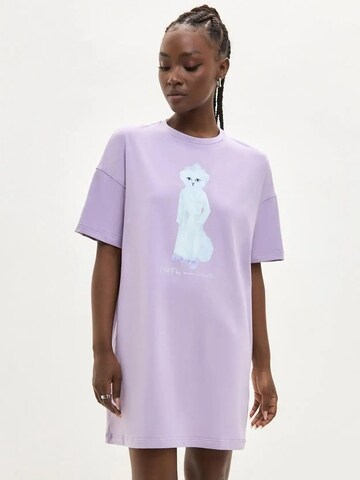 Cat e Lolette Shirt 'Spa cat' in Purple
