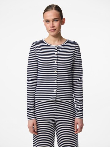 PIECES Strickjacke 'PCLaya' in Blau: Vorderseite
