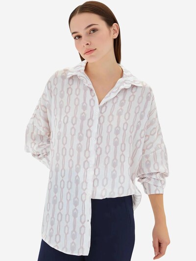 Camicia da donna in S Bigdart di colore lilla pastello / rosa pastello / bianco, Visualizzazione prodotti