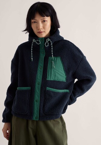 Veste en polaire 'Wooded Trail' Seasalt Cornwall en bleu : devant