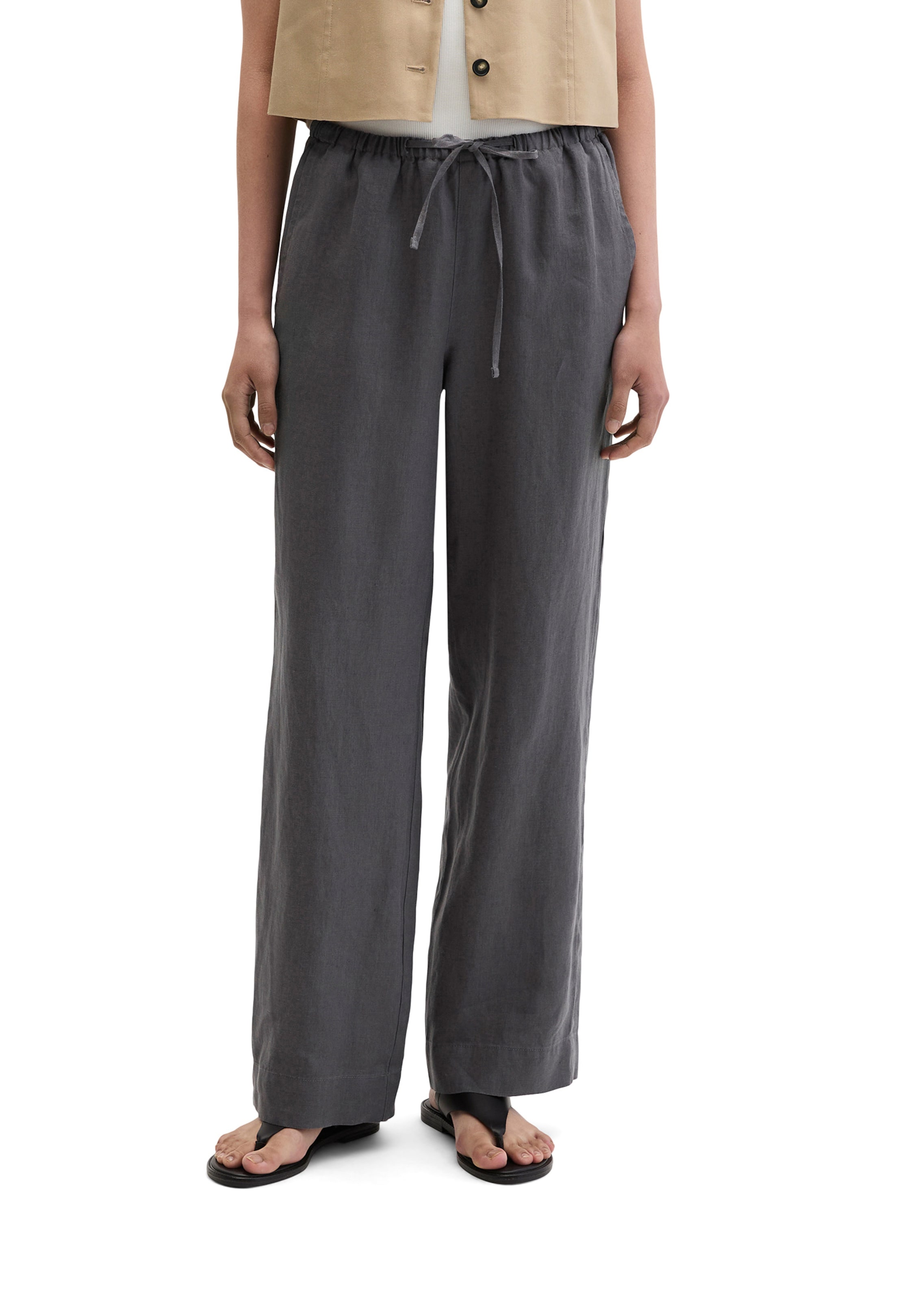 Loosefit Pantalon Marc O'Polo en gris : devant