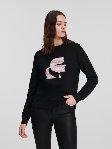 Sweat-shirt Karl Lagerfeld en noir : devant