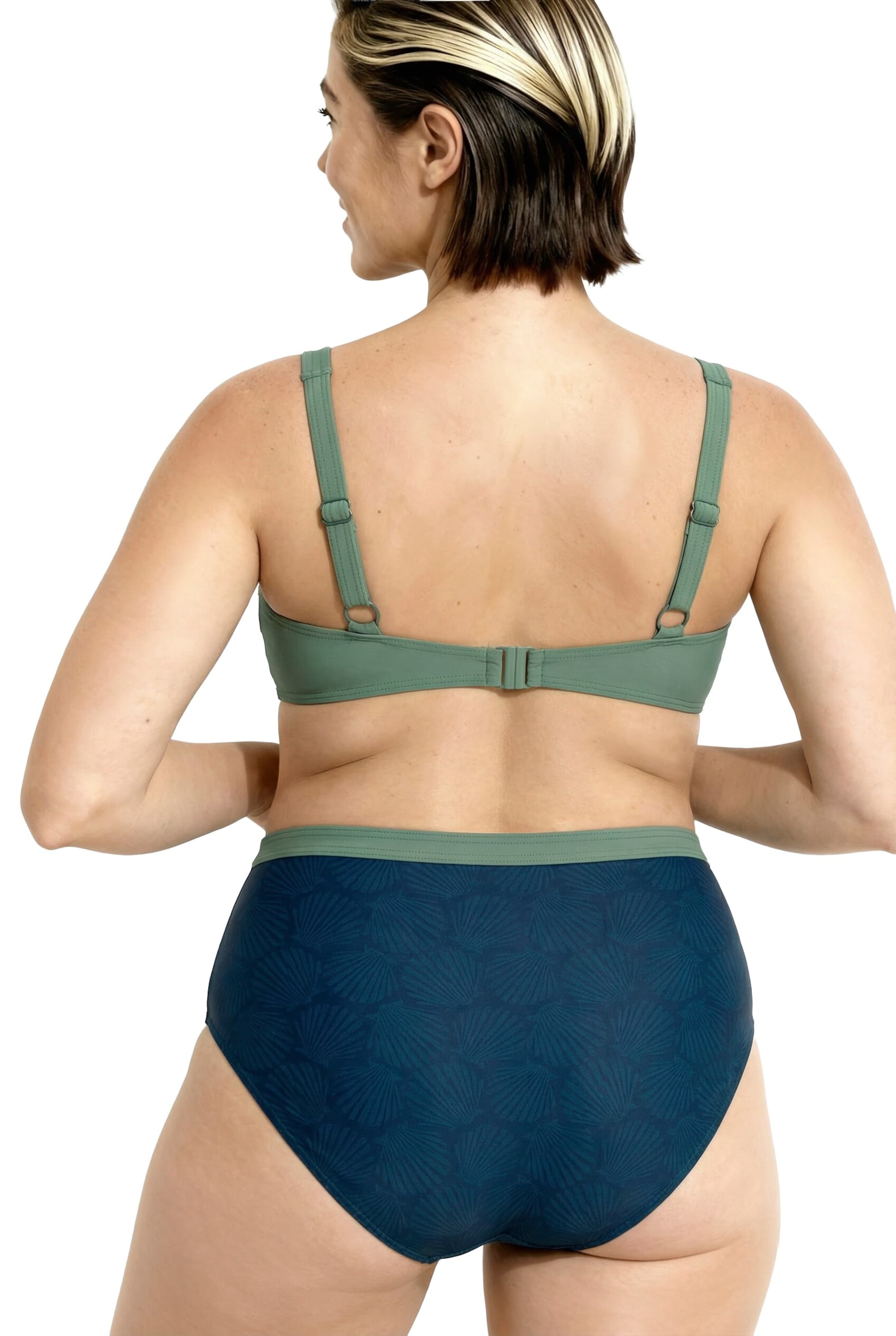 Ulla Popken T-shirt Bikini in Blue