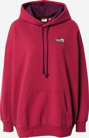 LEVI'S ® Sweatshirt 'Prism Hoodie' i vinrød / sort / hvid, Produktvisning