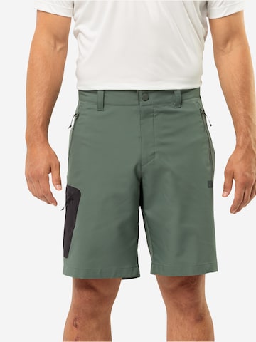 JACK WOLFSKIN Regular Outdoor Pants 'ACTIVE TRACK' in Green: front