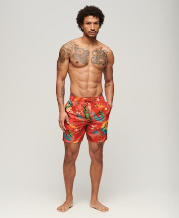 Superdry Badeshorts in Rot
