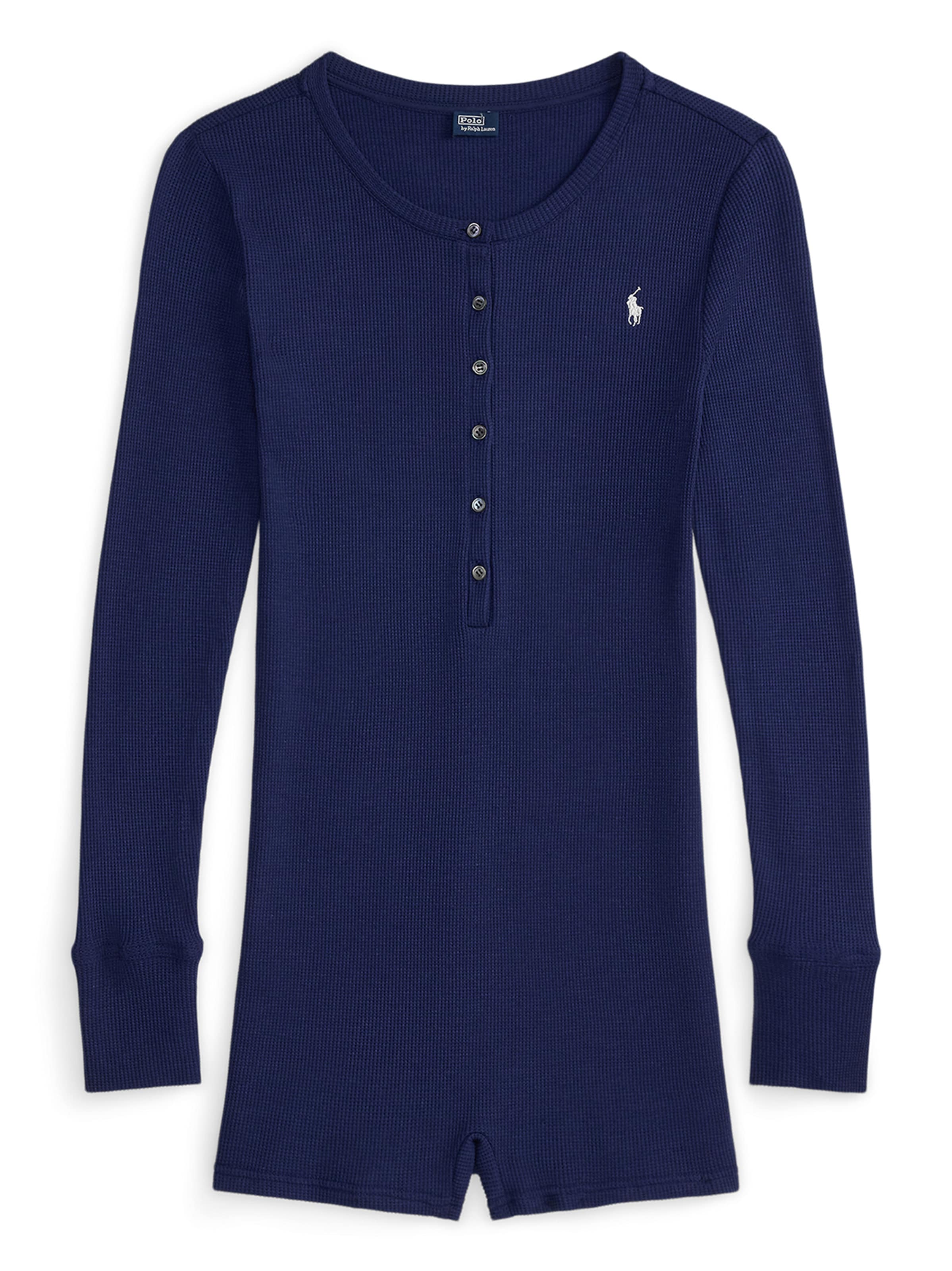 Pyjama ' Romper - Club Waffle ' Polo Ralph Lauren en bleu : devant