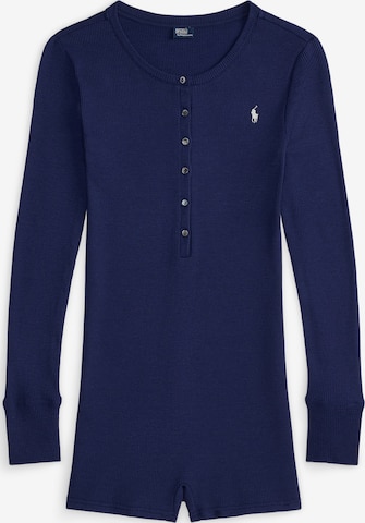 Polo Ralph Lauren Pajama ' Romper - Club Waffle ' in Blue: front