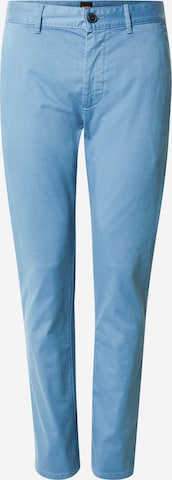 BOSS - Pantalón chino en azul: frente