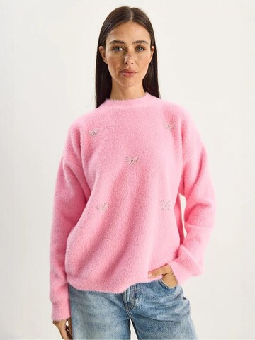 Pull-over Bianco Lucci en rose : devant
