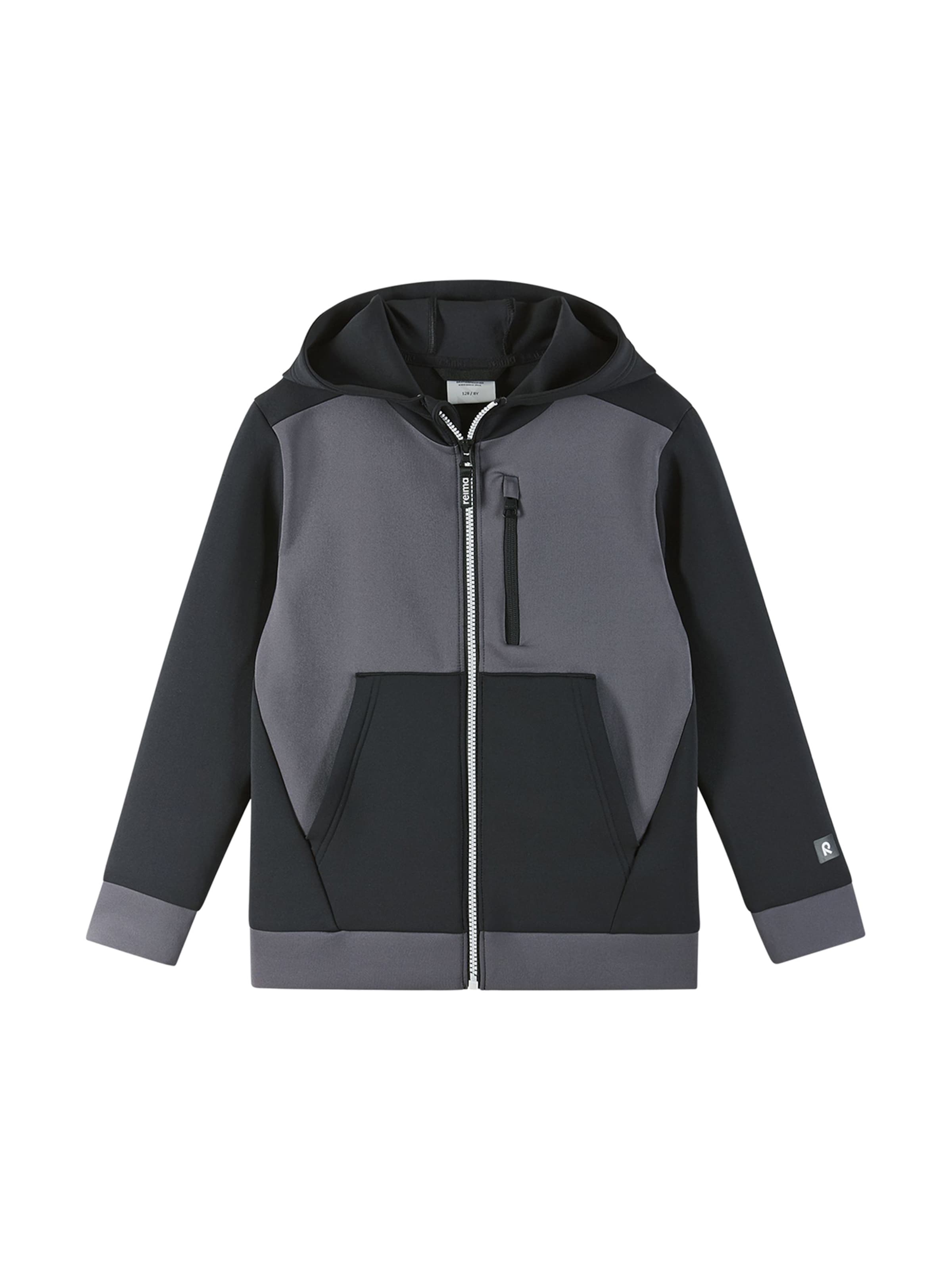 Reima Zip-Up Hoodie 'Lupsakka' in Black: front