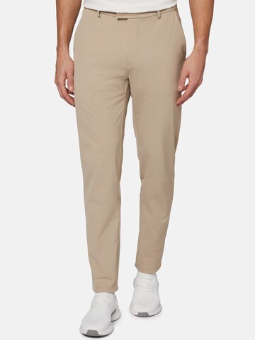 Coupe slim Pantalon chino Boggi Milano en beige : devant