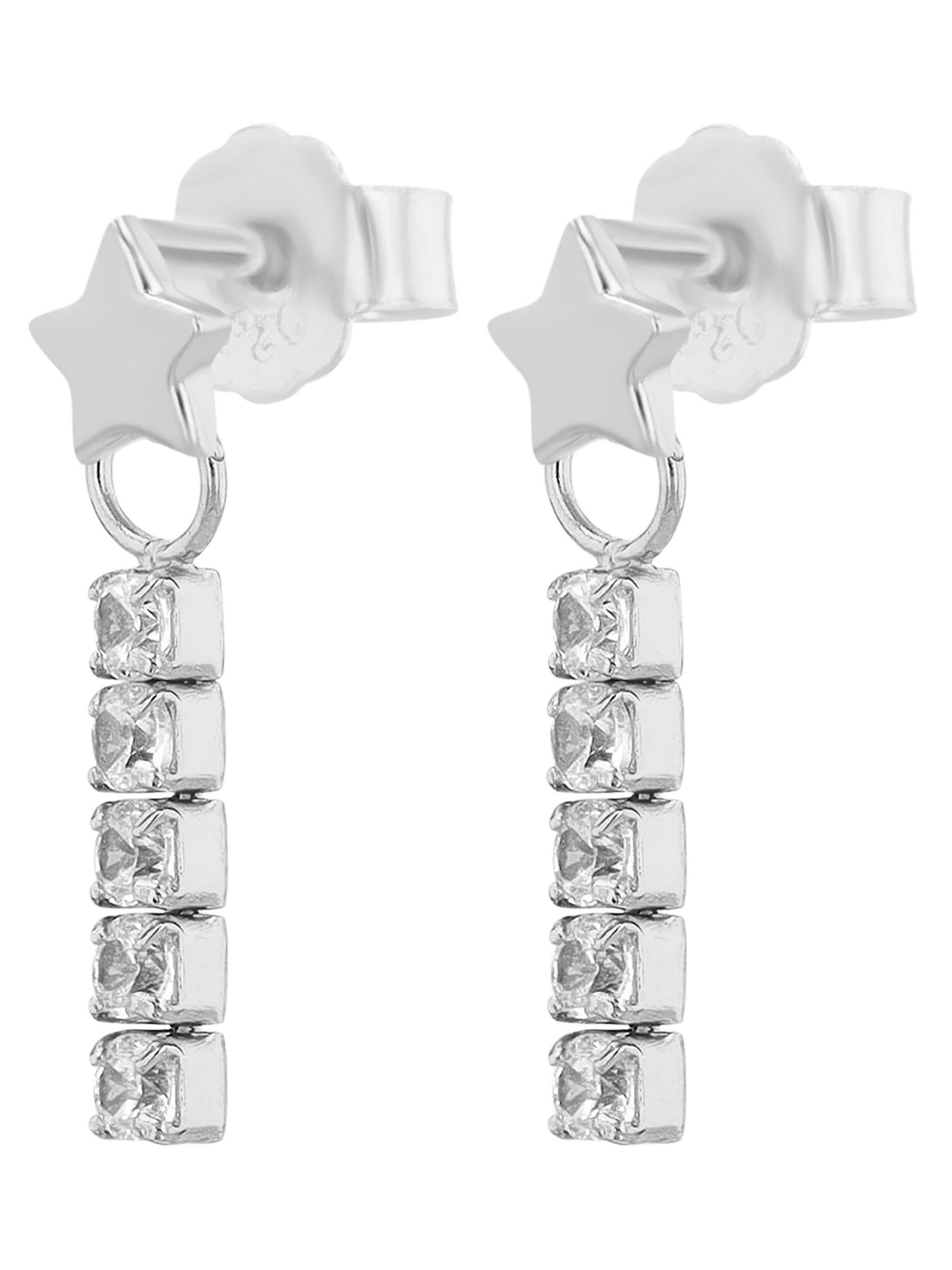 Akzent Earrings 'Nelenia, 925 Sterlingsilber, langlebig' in Silver: front