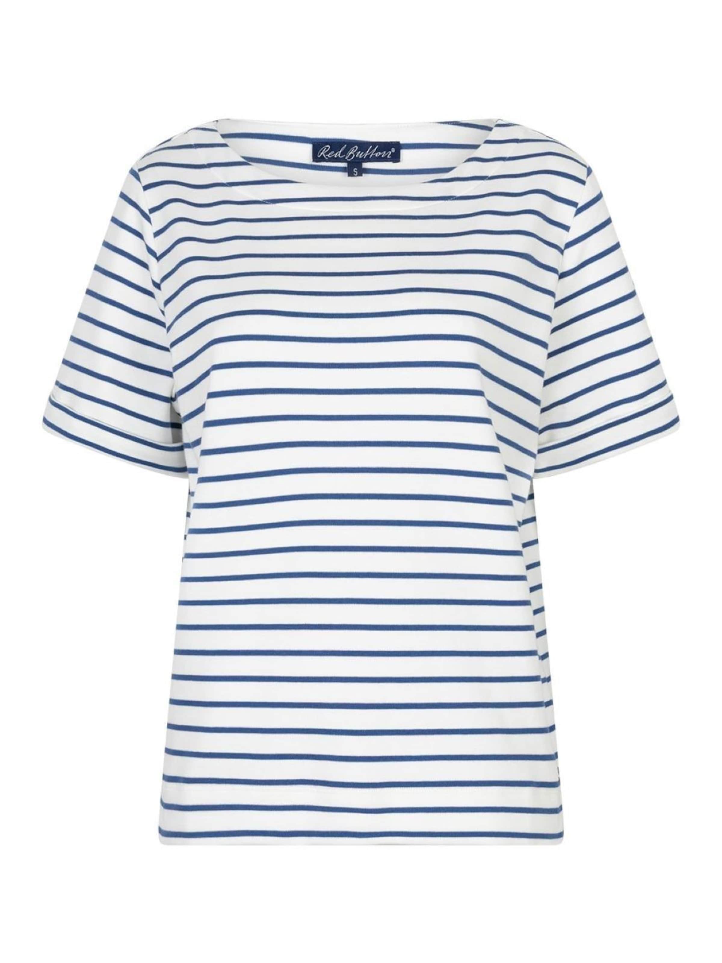 Red Button Shirt in Blue: front