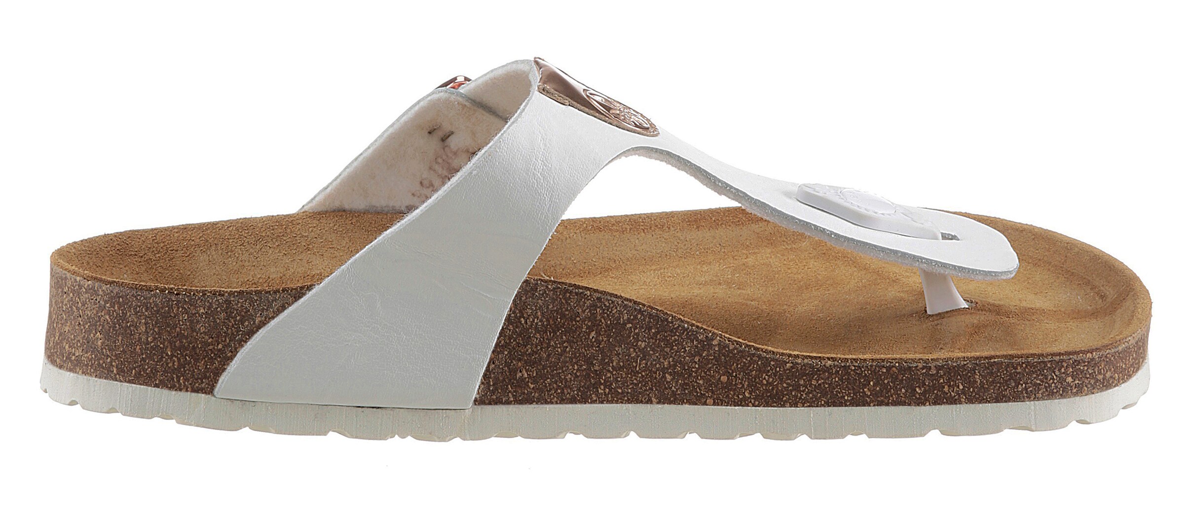 Frauen Sandalen RIEKER Zehentrenner in Weiß - KC23494 Frauen Sandalen RIEKER Zehentrenner in Weiß - KC23494