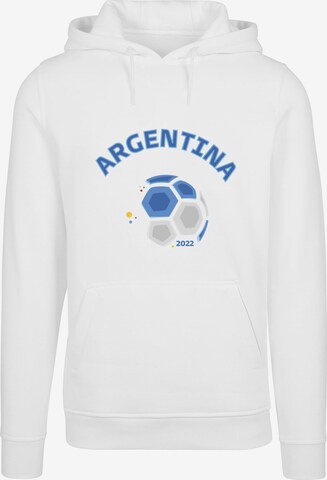 Merchcode Sweatshirt 'Argentina Football' in White: front