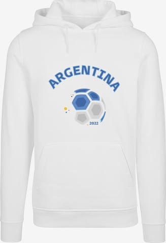 Merchcode Sweatshirt 'Argentina Football' in Wit: voorkant