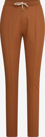 4funkyflavours Regular Pants 'Guess Who Loves You More' in Beige: front