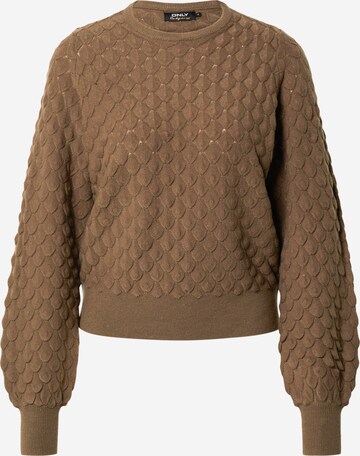 Pull-over 'Gilja' ONLY en marron : devant