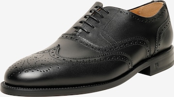 Henry Stevens Lace-Up Shoes 'Winston FBO' in Black: front