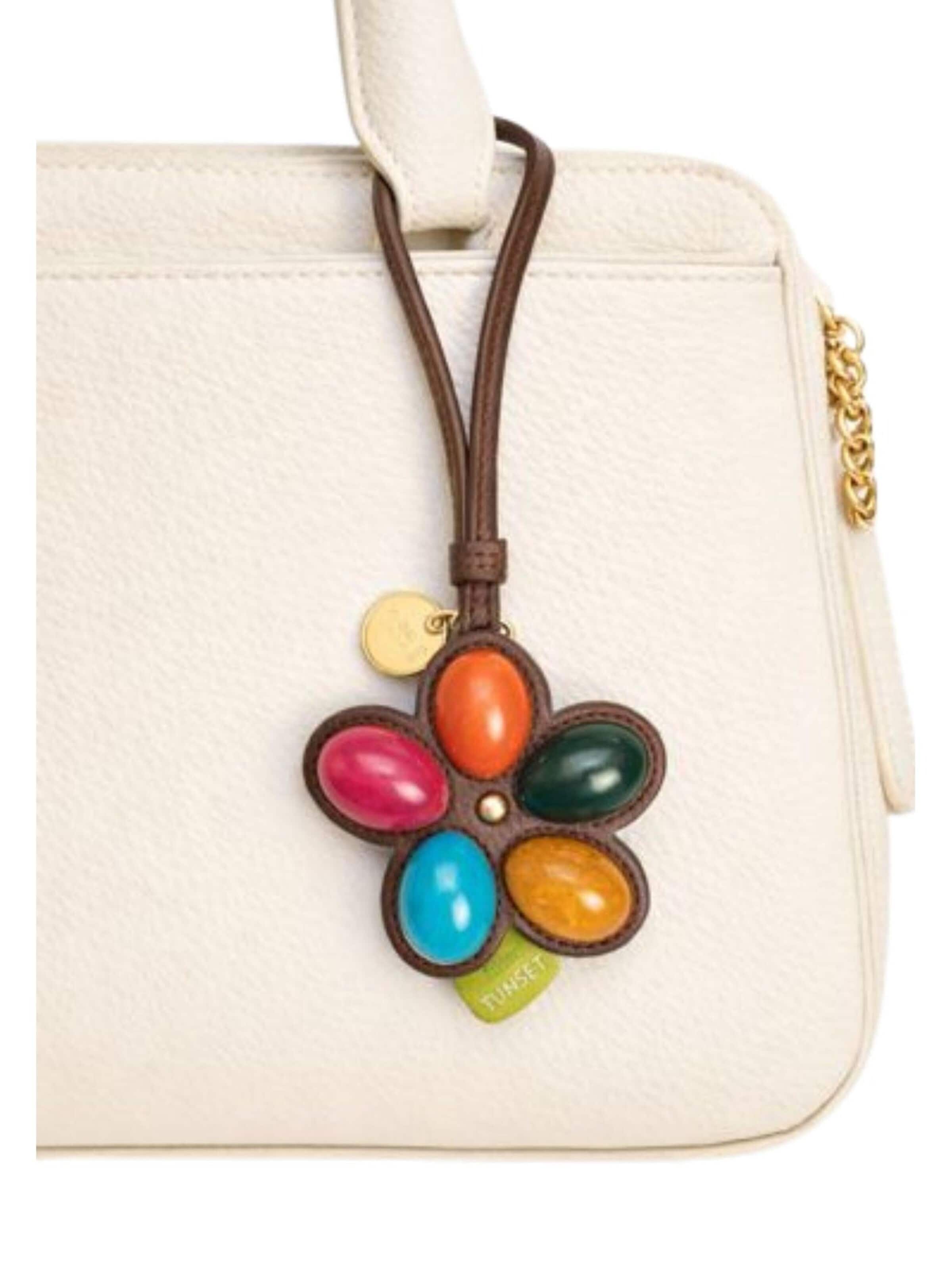 Twinset Bag accessories 'Multicolor Floral Bag Charm / Keychain' in Brown