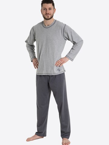 Haasis Bodywear Long Pajamas in Grey: front