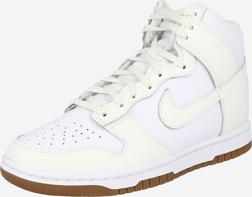 balts Nike Sportswear Augstie brīvā laika apavi 'Dunk': no priekšpuses