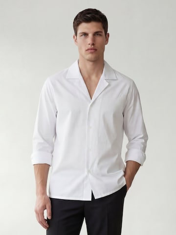 ARMIE Slim fit Overhemd 'The Allan' in Wit: voorkant