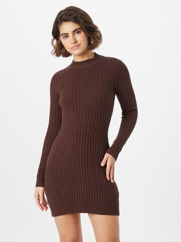 HOLLISTER Knitted dress in Brown: front