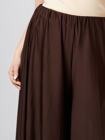 Guido Maria Kretschmer Curvy Wide leg Pants 'Samantha' in Brown