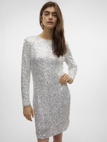 VERO MODA Cocktailjurk 'LIMA' in Zilver