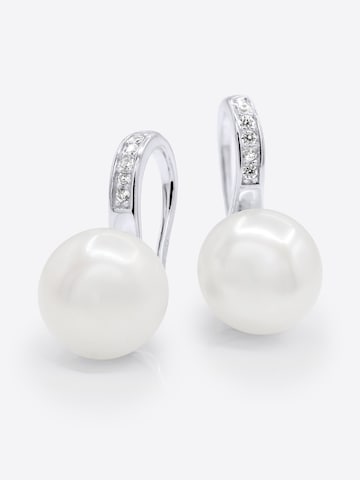 Ateliers Saint Germain - Pendientes 'Leucate' en blanco: frente