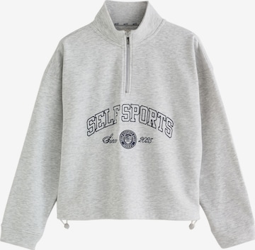 Sweat-shirt self. en gris : devant