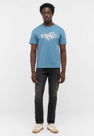 MUSTANG T-Shirt 'Austin' in Blau