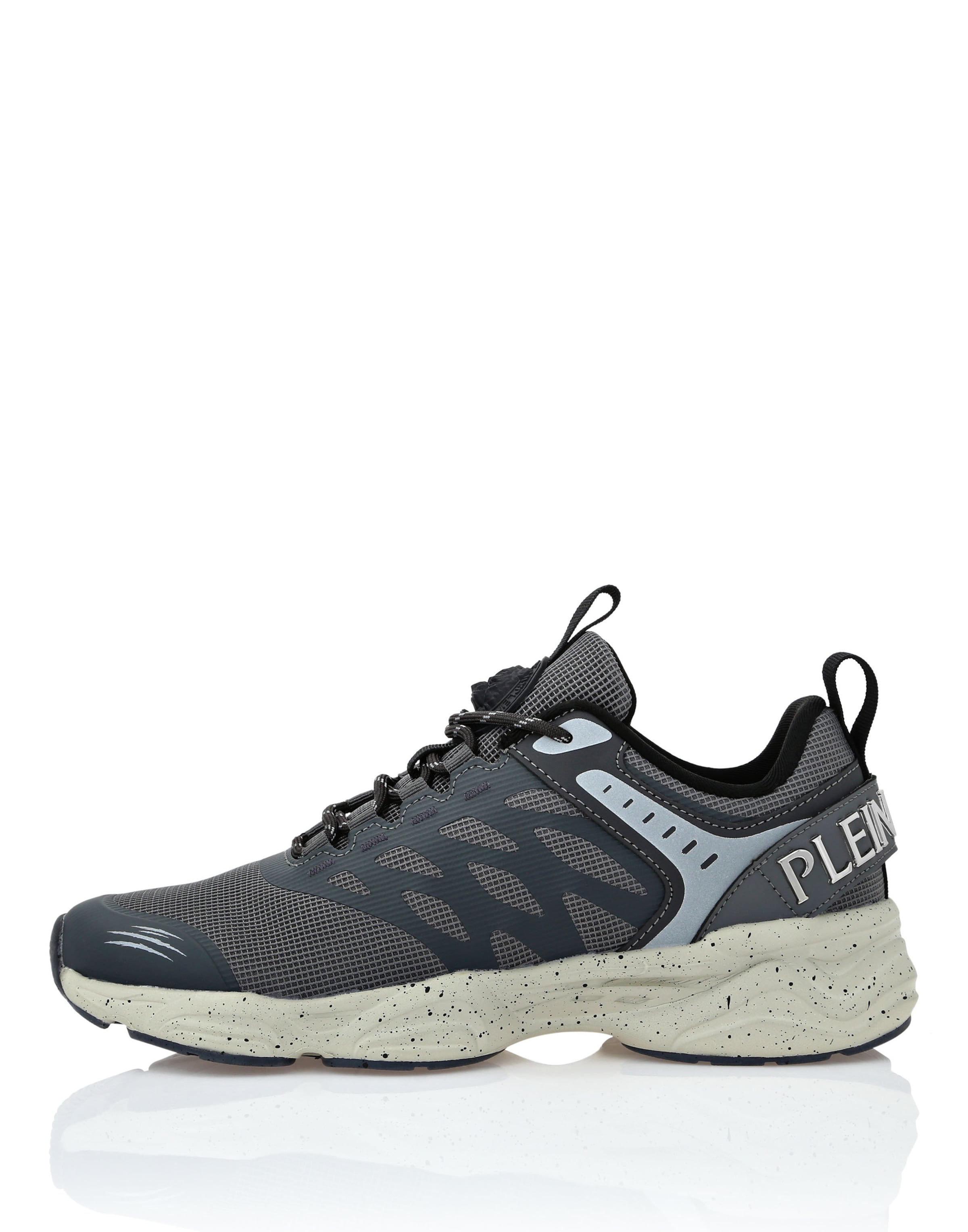 Plein Sport - Zapatillas deportivas bajas 'Scratch' en gris: frente