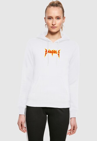 Felpa 'Badgirls' di Mister Tee in bianco: frontale