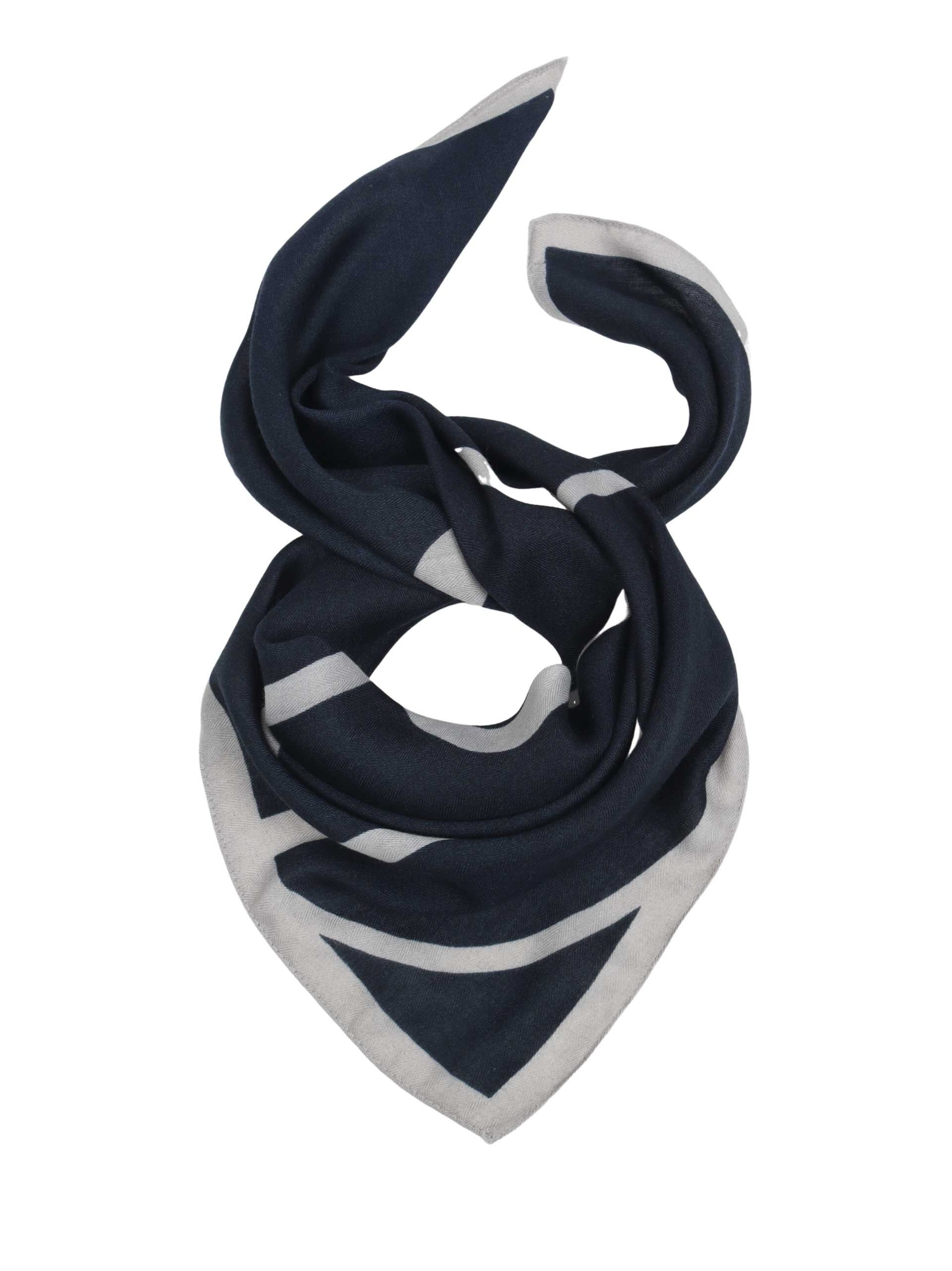 SAMAYA Topangesagtes Nickituch, Llicht wärmende Qualität in Blau: Vorderseite