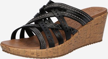 SKECHERS Mule 'BEVERLEE - HOT SPRING' in Black: front