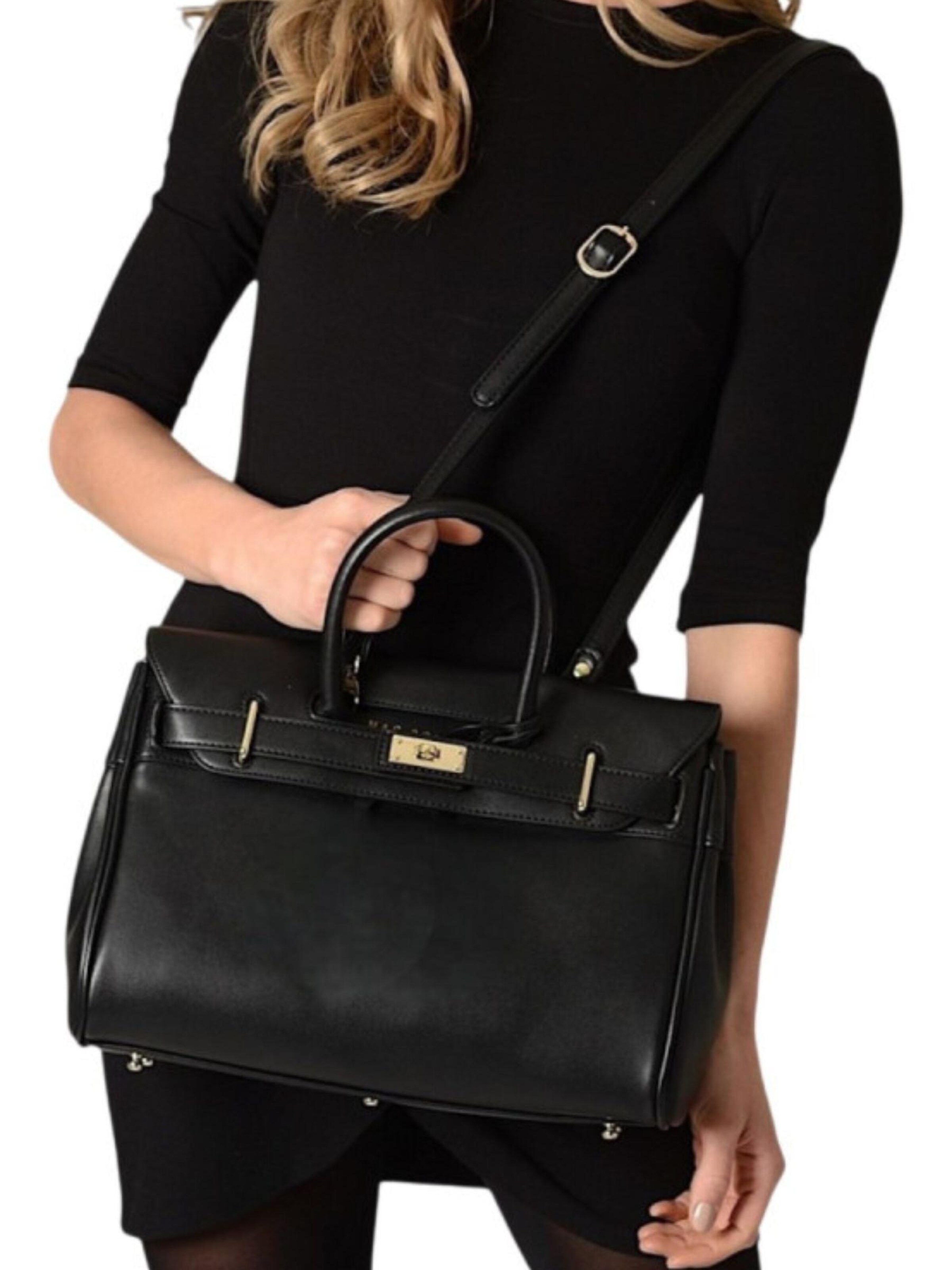 MAC DOUGLAS Handtas 'Mac Douglas Sacs À Main femme XS Pyla Mery Noir' in Zwart