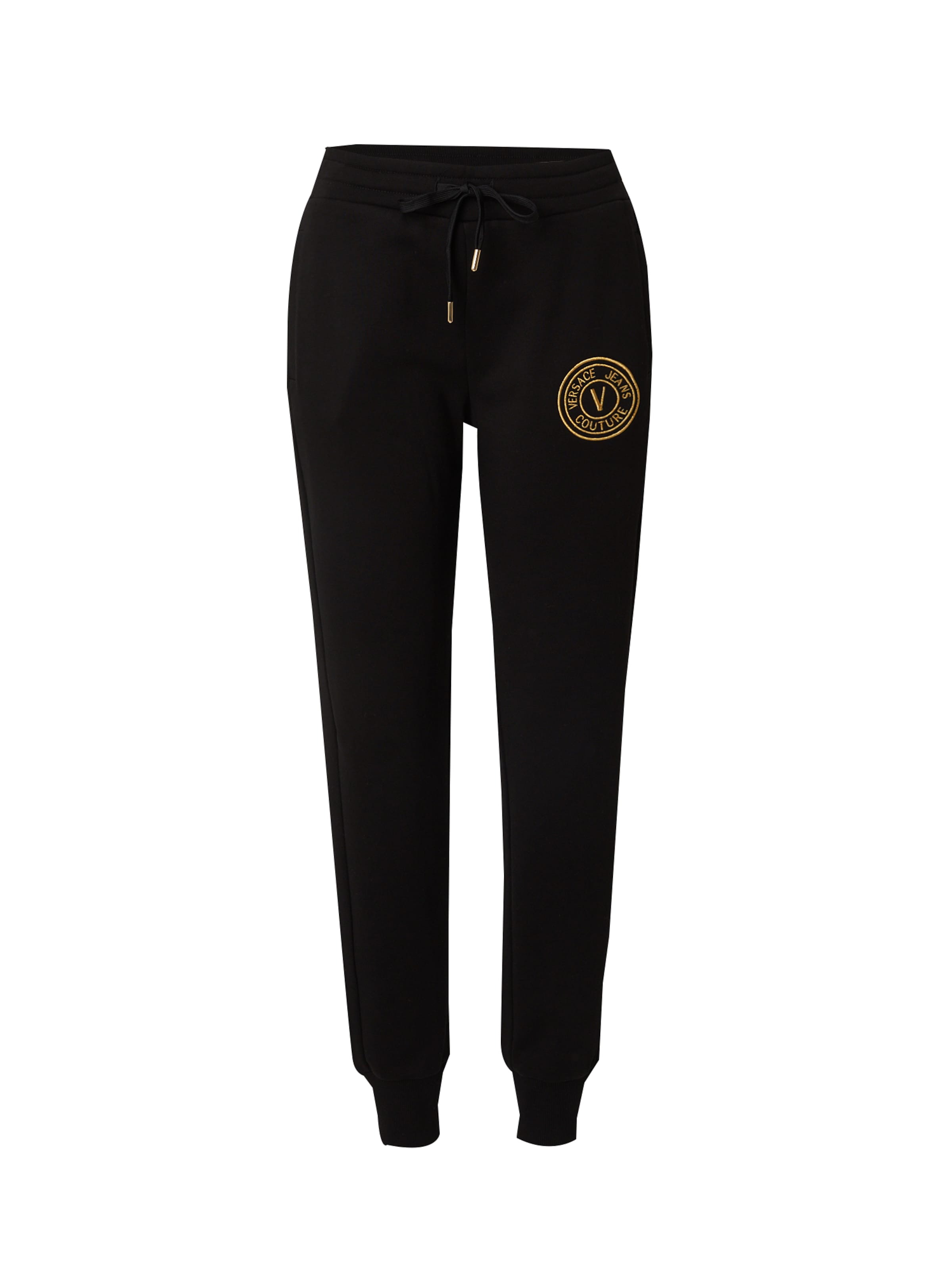 Versace Jeans Couture Tapered Trousers in Black: front