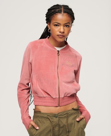 Superdry Training Jacket in Pink: front